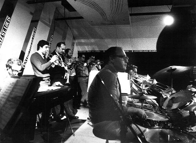 Con Armando Trovajoli, Carlo Pes, Maurizio Majorana, in sala registrazione della RCA