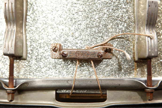 Dettaglio della finitura Silver Sparkle